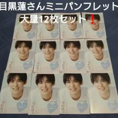 SnowMan目黒蓮さんミニパンフレット大量12枚セット❗１枚約80円新品非売品