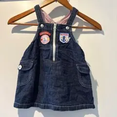 Mikihouse ミキハウス　デニムジャンバースカート　90cm