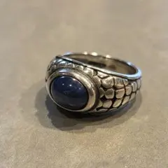 希少】ヴィンテージ ラピスラズリ インレイリング 9号 STERLING 刻印 