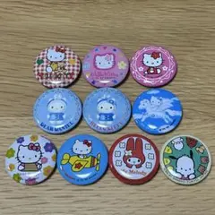【平成レトロ】サンリオ　キティ•ダニエル•マイメロ他プレミアムミニ缶バッジ10個