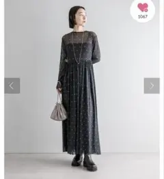 mystick シアー花柄ワンピ　結婚式　オケージョン