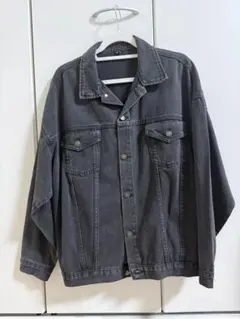 ウォッシュブラック デニムジャケット オーバーサイズ