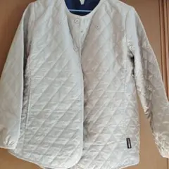 FELISSIMO インナーキルティングジャケット アイボリー色
