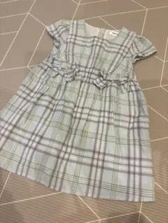 土曜までの出品！スラップスリップ　ワンピース　チェック　110 夏服　半袖