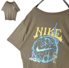 グッドデザイン NIKE ビッグスウッシュプリント Tシャツ ベージュ