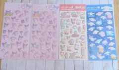 品薄 ぷくっとシール マイメロ&クロミ、サンリオ、シナモロール 4枚セット