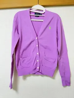 【 Polo Ralph Lauren 】コットン カーディガン XS 紫