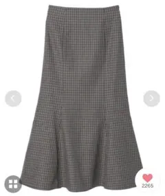 チェックマーメイドスカート　アースミュージック&エコロジー