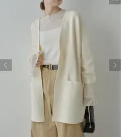 GALLARDA GALANTE ニットロングカーディガン アイボリー