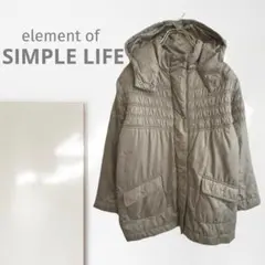 m1【エレメントオブシンプルライフ】中綿ジャケット/美品 上品 体型カバー レア