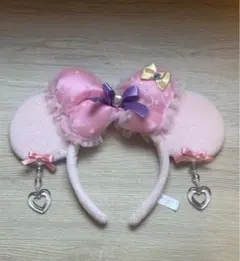 ディズニーカチューシャ ミニーピンク