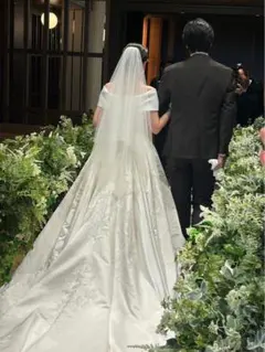 ホワイトチュールウェディングベール　タカミブライダル　イタリアンチュール