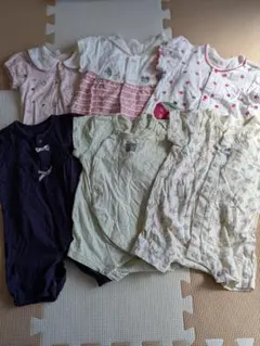 【西松屋】ロンパース・カバーオール 6点セット　夏服50〜70