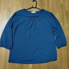 CLOSSHI カットソー 3L ブルー 七分袖 大きいサイズ　緑　グリーン
