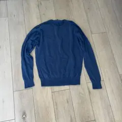 ネイビー クルーネック 長袖セーター