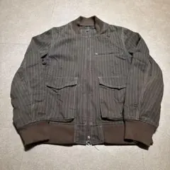 Men’s Melrose ジャケット　ジャンパー　ブルゾン　茶色　ストライプ