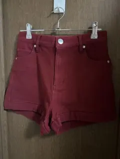 OZOC ショートパンツ ボルドー色 赤