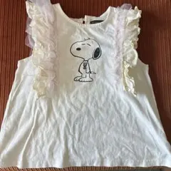 Snoopy フリル付きTシャツ 120cm