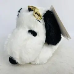 スヌーピー　リール付き　ぬいぐるみパスケース　寝そべり　ハイハイ　ナカジマ