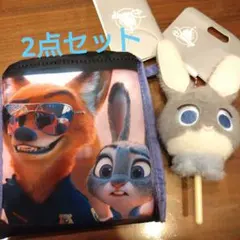 ズートピア エコバッグ ニック・ワイルド&ジュディ・ホップス　キーチェーン