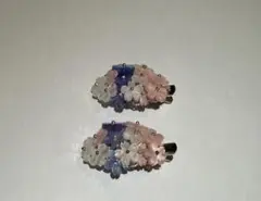 ヘアクリップ　美品　浴衣髪飾り　ペア和装小物 ピンク フラワーアクセサリー