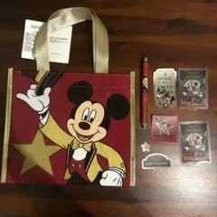 【東京ディズニーリゾート限定】25周年　ミッキー　ボールペン&シール6枚　バッグ