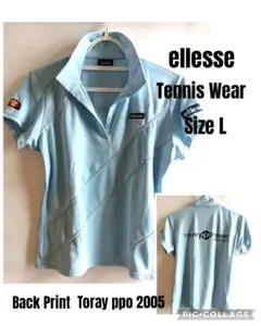 ellesse エレッセ テニスウェア トップス ポロシャツ L ブルーのサムネイル