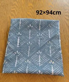 青い植物模様の風呂敷 92×94cm ポリエステル100%