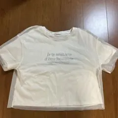 anySiS ロゴプリント チュールレイヤードTシャツ ホワイトのサムネイル
