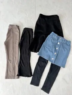 【まとめ売り】女の子用ボトムス 4点セット（100〜120cm）