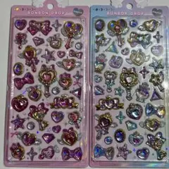 【正規品•匿名配送】クーリア　ボンボンドロップシール レインボー　ピンク　2枚