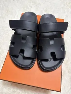 HERMES サンダル ジジ ブラック36 ほぼ新品 - メルカリ