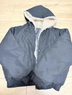 ファー付きフード 黒 ダウンジャケット【Mサイズ】