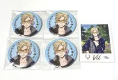 ツイステ展 ヴィル 缶バッジ ランダムカード 5点セット