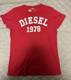 DIESEL ディーゼル ロゴプリント Tシャツ レッド　Lサイズ