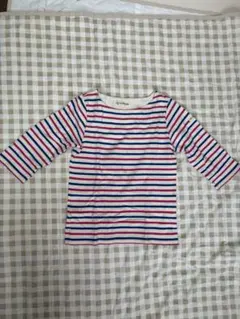 BEAMS HEART ストライプ 五分袖 Tシャツ