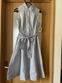 Anne Klein ストライプ ノースリーブワンピース 未使用