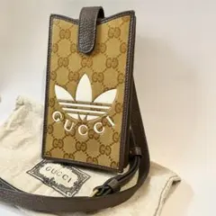 新品✨グッチ アディダス スマホショルダーバッグ サコッシュ ggスプリーム