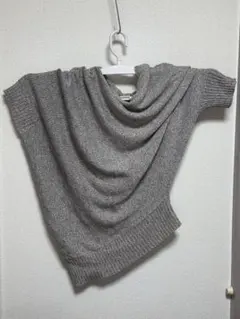 グレー ニットセーター 半袖 S 〜Mサイズ