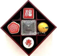 縁起の良い*:.。. 蓋付小鉢 .。.:*5点セット　新品、未使用