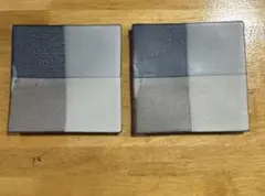 【希少質感が愉しい 作家物 モダン角皿 2枚セット 15cm 塗り分け 2トーン