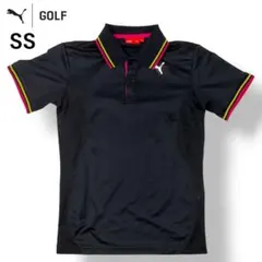 PUMA GOLF レディースSS半袖ポロシャツ ゴルフウェア 黒 可愛いのサムネイル