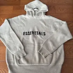 ESSENTIALS FEAR OF GOD グレー ニットパーカー S
