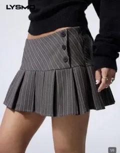 新品SHEINグレー プリーツスカート M