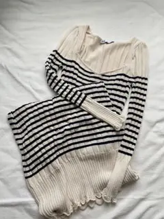 ZARA ストライプロングワンピース