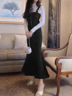 GRL フリンジマーメイドジャンパースカート gm534