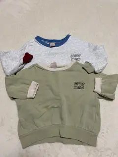 PETIT MAIN トレーナー２枚セット 90cm