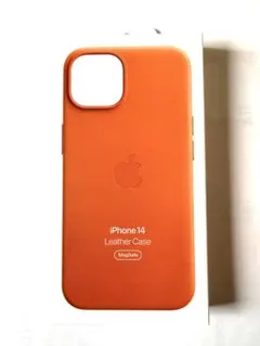 iPhone 14 レザーケース MagSafe対応 オレンジ 純正品 未開封