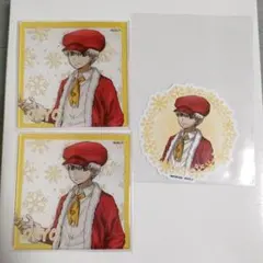 ドクスト NATSLIVE クリスマス コースター ステッカー 羽京 3点セット