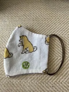 犬のイラスト マスク　小学校　給食のサムネイル